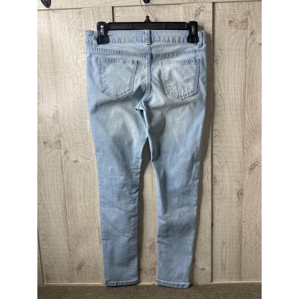 Girls Skinny Jeans Bundle Wonder Nation Size 12 Light Wash Lace Detail 2 Pairs - Picture 3 of 12